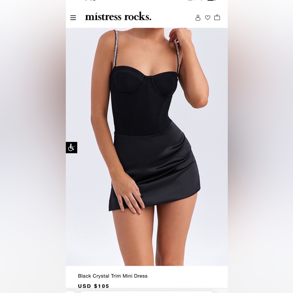 Mistress rocks black mini dress